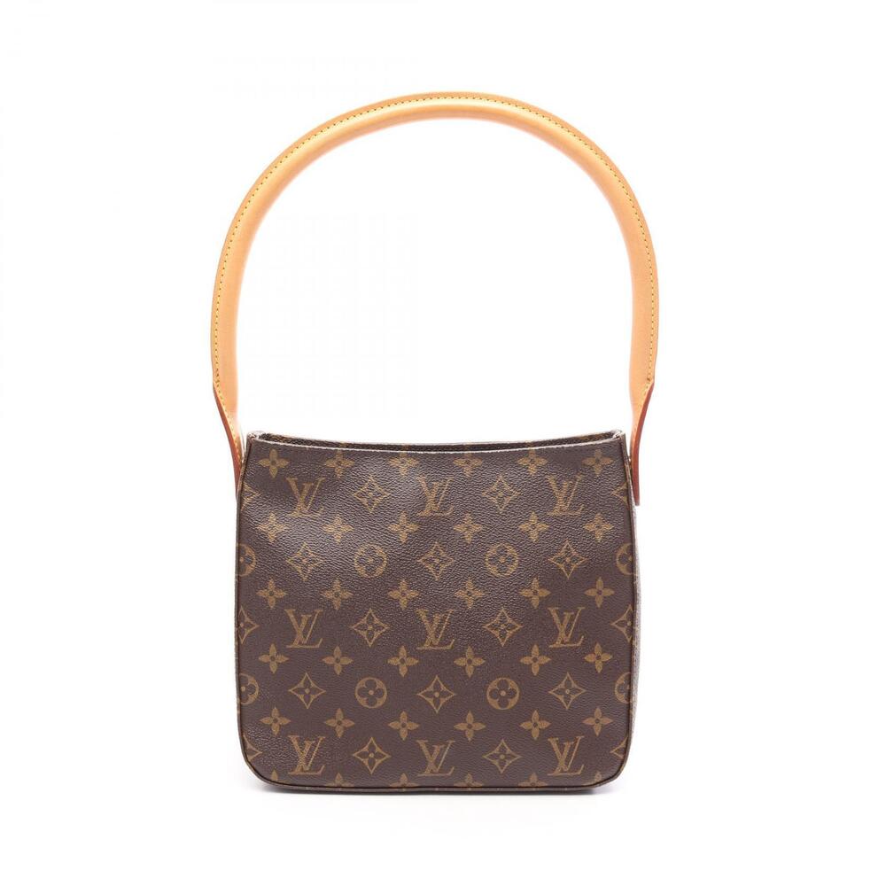 Louis Vuitton Looping Monogram Canvas Leather Shoulder Bag Brown